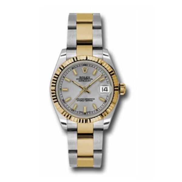 Rolex Datejust 31mm – Ref: 178273 sio – Silver Stick Dial, Two Tone Stainless Steel & 18K Yellow Gold Oyster Bracelet Women’s Watch
