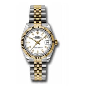 Rolex Datejust 31mm – Ref: 178273 wij – White Stick Dial, Two Tone Stainless Steel & 18K Yellow Gold Jubilee Bracelet Women’s Watch