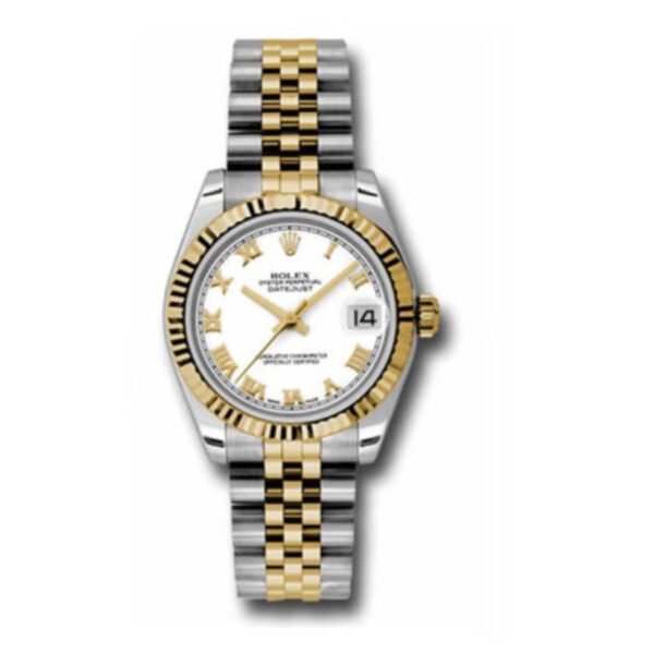 Rolex Datejust 31mm – Ref: 178273 wrj – White Roman Dial, Two Tone Stainless Steel & 18K Yellow Gold Jubilee Bracelet Women’s Watch