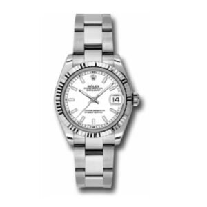 Rolex Datejust 31mm – Ref: 178274-0024 – White Stick Dial, Stainless Steel Oyster Bracelet Women’s Watch