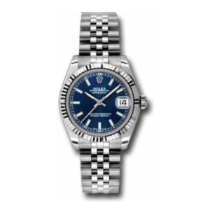 Rolex Datejust 31mm – Ref: 178274-0037 – Blue Stick Dial, Stainless Steel Jubilee Bracelet Women’s Watch