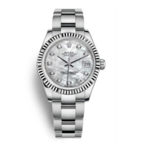 Rolex-Datejust-31-Watch-178274-0056.jpg Rolex Datejust 31mm – Ref: 178274-0056 – White Mother of Pearl Diamond Dial, Stainless Steel Oyster Bracelet Women’s Watch
