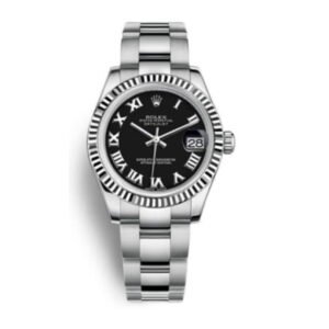 Rolex Datejust 31mm – Ref: 178274-0078 – Black Roman Dial, Stainless Steel Oyster Bracelet Women’s Watch