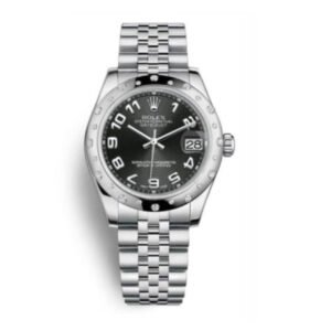 Rolex Datejust 31mm – Ref: 178344-0041 – Black Dial, Stainless Steel Jubilee Bracelet Women’s Watch