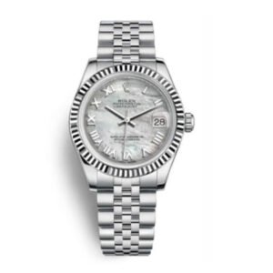 Rolex-Datejust-31-Watch-Mother-of-pearl-dial-178274-0071.jpg Rolex Datejust 31mm – Ref: 178274-0071 – White Mother of Pearl Roman Dial, Stainless Steel Jubilee Bracelet Women’s Watch