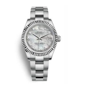 Rolex-Datejust-31-Watch-Mother-of-pearl-dial-178274-0072.jpg Rolex Datejust 31mm – Ref: 178274-0072 – White Mother of Pearl Roman Dial, Stainless Steel Oyster Bracelet Women’s Watch