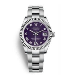 Rolex-Datejust-31-Watch-Purple-dial-178274-0087.jpg Rolex Datejust 31mm – Ref: 178274-0087 – Purple Roman Diamond Dial, Stainless Steel Oyster Bracelet Women’s Watch