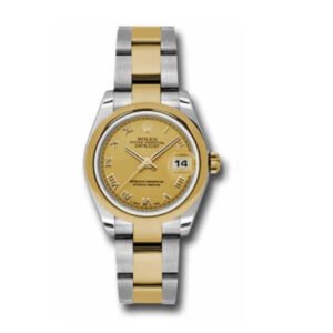 Rolex Datejust 31mm – Ref: 178243 chro – Champagne Roman Dial, Two Tone Stainless Steel & 18K Yellow Gold Oyster Bracelet Women’s Watch