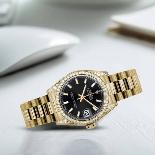 Rolex-Datejust-31mm-Ref-178158-bkip-Black-Dial-Diamond-Bezel-18K-Yellow-Gold-President-Bracelet-Womens-Watch-2.jpg Rolex Datejust 31mm – Ref: 178158 bkip – Black Dial & Diamond Bezel, 18K Yellow Gold President Bracelet Women’s Watch