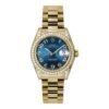 Rolex Datejust 31mm – Ref: 178158 blcap – Blue Dial, 18K Yellow Gold Presidential Bracelet Women’s Watch