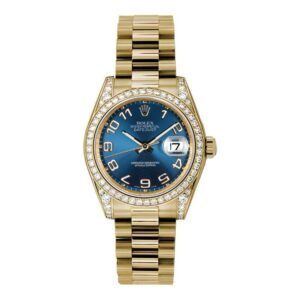 Rolex Datejust 31mm – Ref: 178158 blcap – Blue Dial, 18K Yellow Gold Presidential Bracelet Women’s Watch