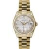 Rolex Datejust 31mm – Ref: 178158 sjdp – Silver Jubilee Dial, 18K Yellow Gold President Bracelet Women’s Watch