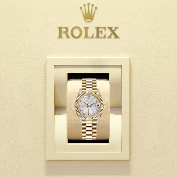 Rolex-Datejust-31mm-Ref-178238-sjdp-Silver-Jubilee-Dial-Diamond-Case-18K-Yellow-Gold-President-Bracelet-Womens-Watch-1.jpg Rolex Datejust 31mm – Ref: 178238 sjdp – Silver Jubilee Dial, Diamond Case, 18K Yellow Gold President Bracelet Women’s Watch
