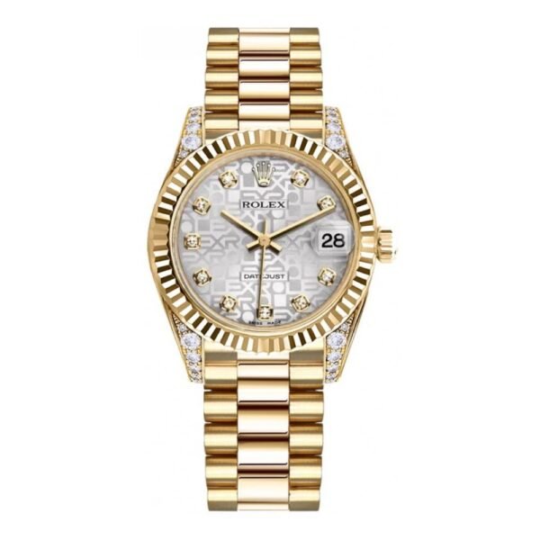 Rolex-Datejust-31mm-Ref-178238-sjdp-Silver-Jubilee-Dial-Diamond-Case-18K-Yellow-Gold-President-Bracelet-Womens-Watch-4.jpg Rolex Datejust 31mm – Ref: 178238 sjdp – Silver Jubilee Dial, Diamond Case, 18K Yellow Gold President Bracelet Women’s Watch