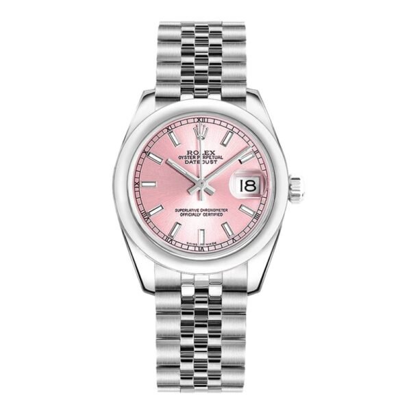 Rolex Datejust 31mm – Ref: 178240-0017 – Pink Dial, Stainless Steel Jubilee Bracelet Women’s Watch