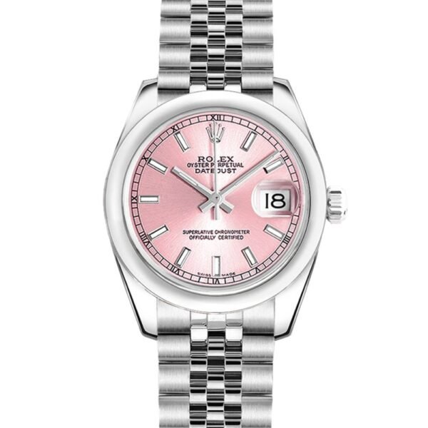 Rolex Datejust 31mm – Ref: 178240-0017 – Pink Dial, Stainless Steel Jubilee Bracelet Women’s Watch