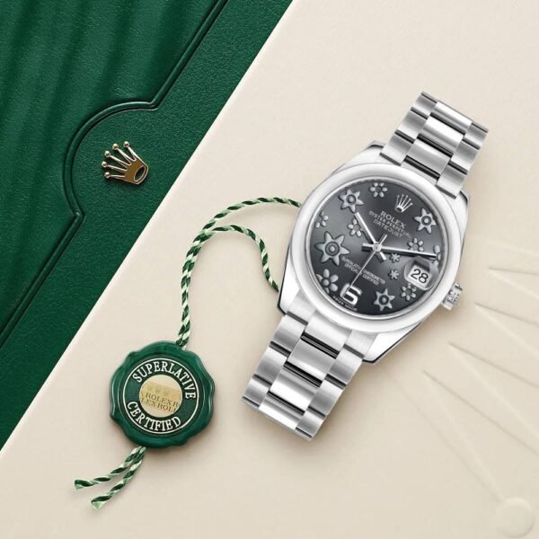 Rolex Datejust 31mm – Ref: 178240-0040 – Rhodium Grey Dial, Stainless Steel Oyster Bracelet Women’s Watch