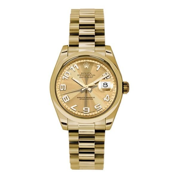 Rolex Datejust 31mm – Ref: 178248 chcap – Champagne Dial, 18K Yellow Gold President Bracelet Women’s Watch