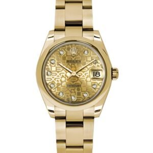 Rolex Datejust 31mm – Ref: 178248 chjdo – Champagne Dial, 18K Yellow Gold Oyster Bracelet Women’s Watch