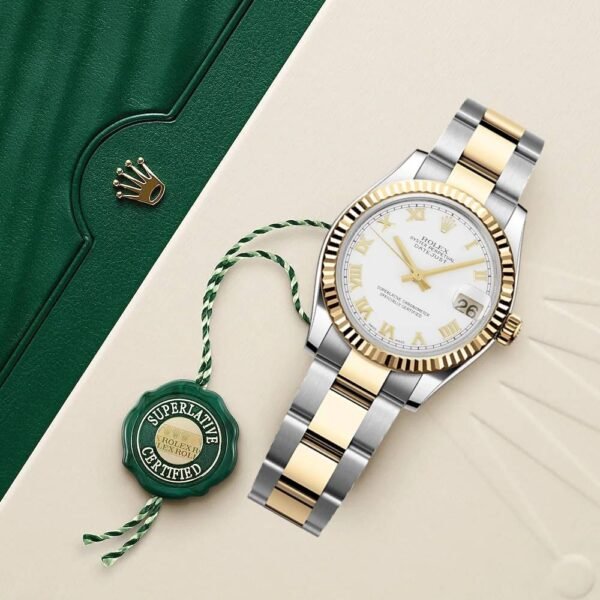 Rolex Datejust 31mm – Ref: 178273 wro – White Roman Dial, Two Tone Stainless Steel & 18K Yellow Gold Oyster Bracelet Women’s Watch