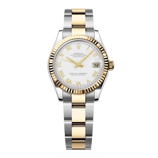 Rolex Datejust 31mm – Ref: 178273 wro – White Roman Dial, Two Tone Stainless Steel & 18K Yellow Gold Oyster Bracelet Women’s Watch