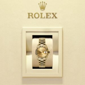 Rolex Datejust 31mm – Ref: 178278 chip – Champagne Dial, 18K Yellow Gold President Bracelet Women’s Watch