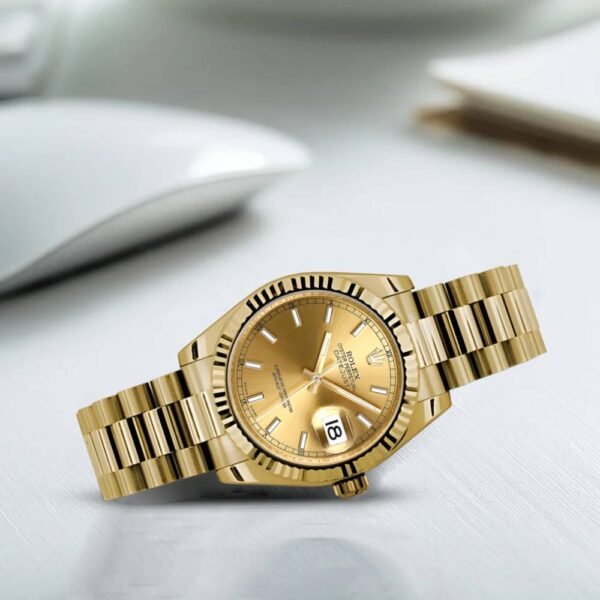 Rolex Datejust 31mm – Ref: 178278 chip – Champagne Dial, 18K Yellow Gold President Bracelet Women’s Watch