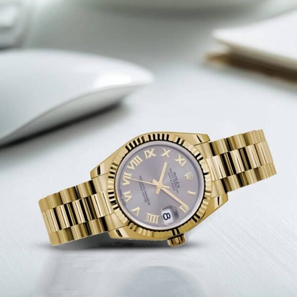 Rolex Datejust 31mm – Ref: 178278 grp – Grey Dial, 18K Yellow Gold President Bracelet Women’s Watch