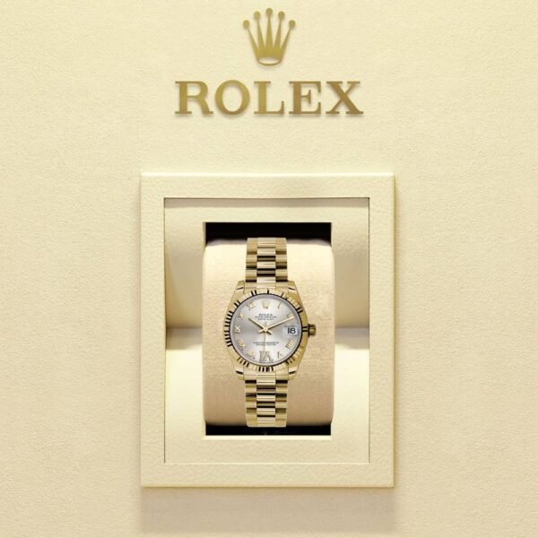 Rolex Datejust 31mm – Ref: 178278 sdrp – Silver Dial, 18K Yellow Gold President Bracelet Women’s Watch