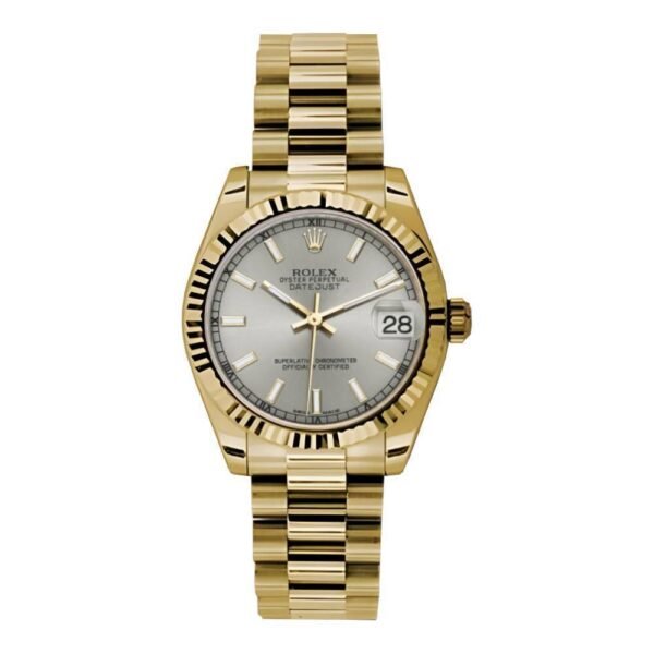 Rolex Datejust 31mm – Ref: 178278 sip – Silver Dial, 18K Yellow Gold President Bracelet Women’s Watch