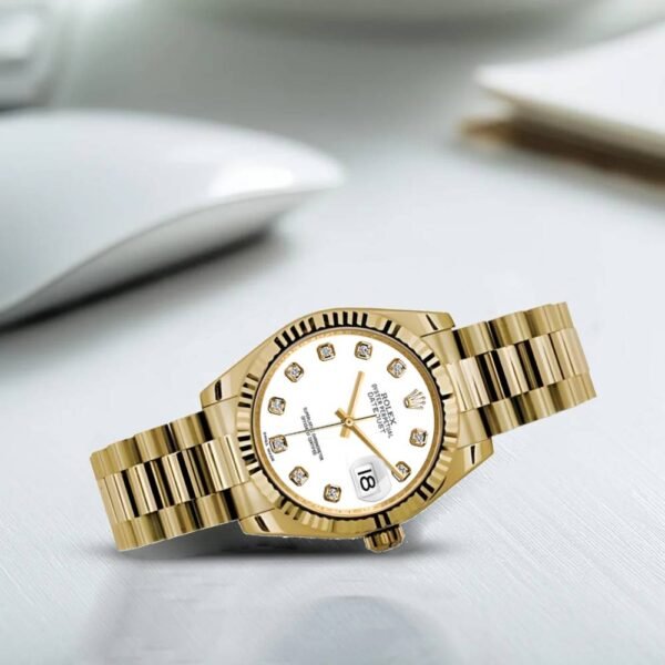 Rolex Datejust 31mm – Ref: 178278 wdp – White Dial, 18K Yellow Gold President Bracelet Women’s Watch