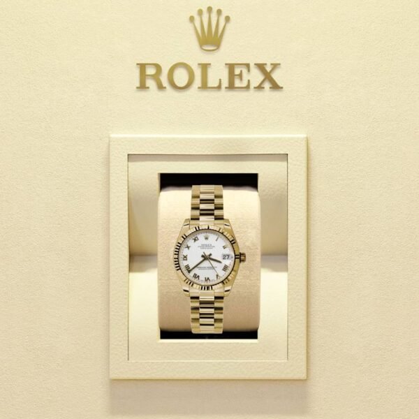 Rolex Datejust 31mm – Ref: 178278 wrp – White Dial, 18K Yellow Gold President Bracelet Women’s Watch