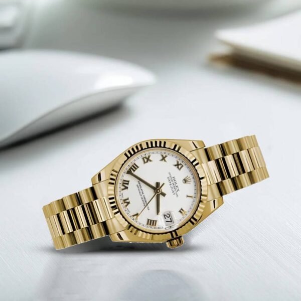 Rolex Datejust 31mm – Ref: 178278 wrp – White Dial, 18K Yellow Gold President Bracelet Women’s Watch