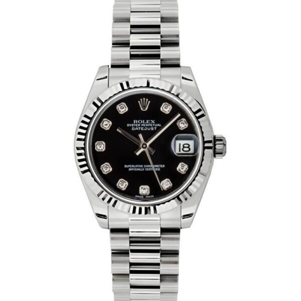 Rolex-Datejust-31mm-Ref-178279-bkdp-Black-Dial-_-Diamond-Bezel-18K-White-Gold-President-Bracelet-Womens-Watch-3.jpg Rolex Datejust 31mm – Ref: 178279 bkdp – Black Dial & Diamond Bezel, 18K White Gold President Bracelet Women’s Watch