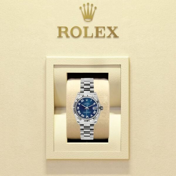 Rolex Datejust 31mm – Ref: 178279 blrp – Blue Dial, 18K White Gold President Bracelet Women’s Watch