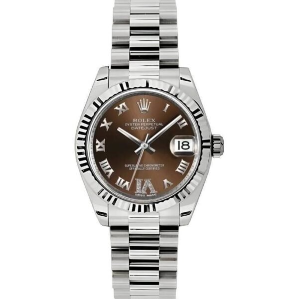 Rolex Datejust 31mm – Ref: 178279 brdrp – Bronze Dial, 18K White Gold President Bracelet Women’s Watch