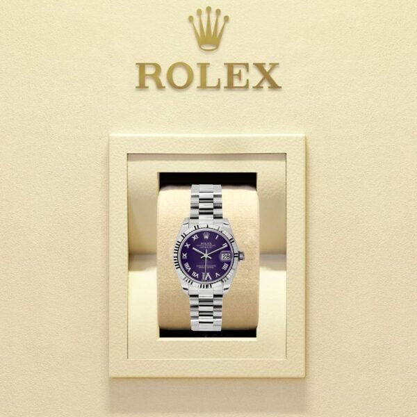 Rolex Datejust 31mm – Ref: 178279 pdrp – Purple Dial, 18K White Gold President Bracelet Women’s Watch