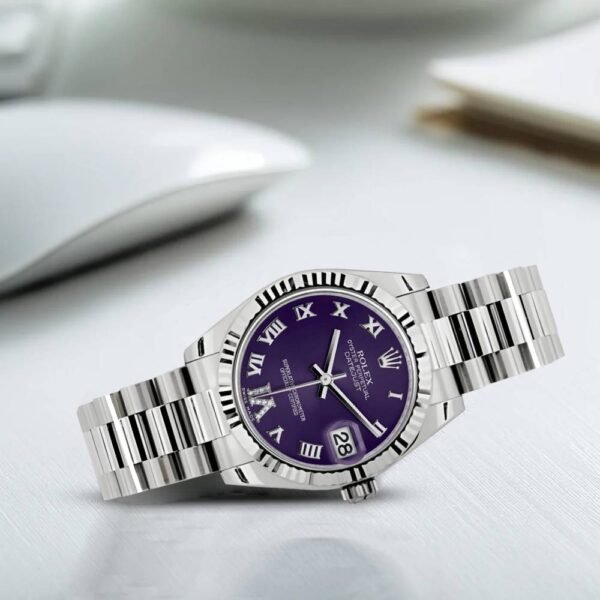 Rolex Datejust 31mm – Ref: 178279 pdrp – Purple Dial, 18K White Gold President Bracelet Women’s Watch