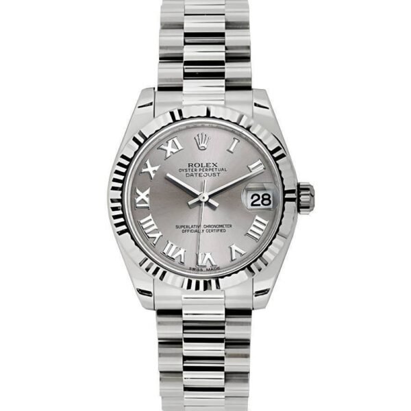 Rolex Datejust 31mm – Ref: 178279 rrp – Silver Dial, 18K White Gold President Bracelet Women’s Watch