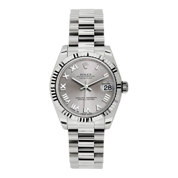 Rolex Datejust 31mm – Ref: 178279 rrp – Silver Dial, 18K White Gold President Bracelet Women’s Watch