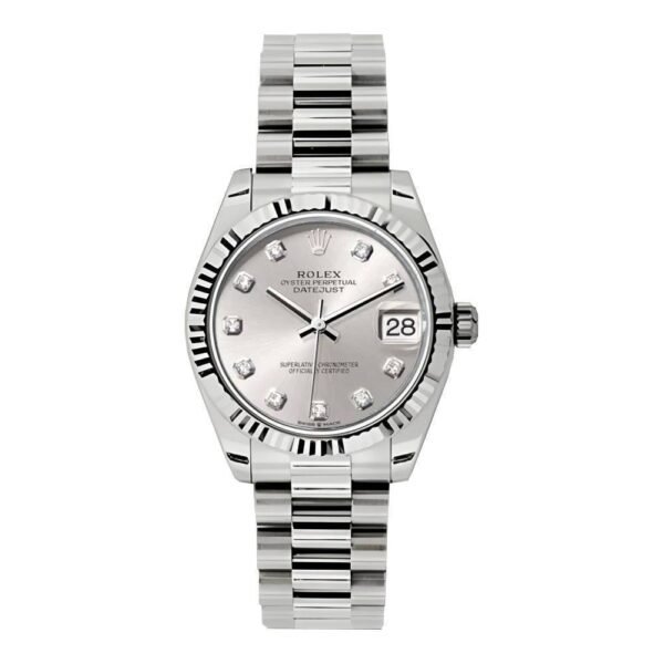 Rolex Datejust 31mm – Ref: 178279 sdp – Silver Dial, 18K White Gold President Bracelet Women’s Watch