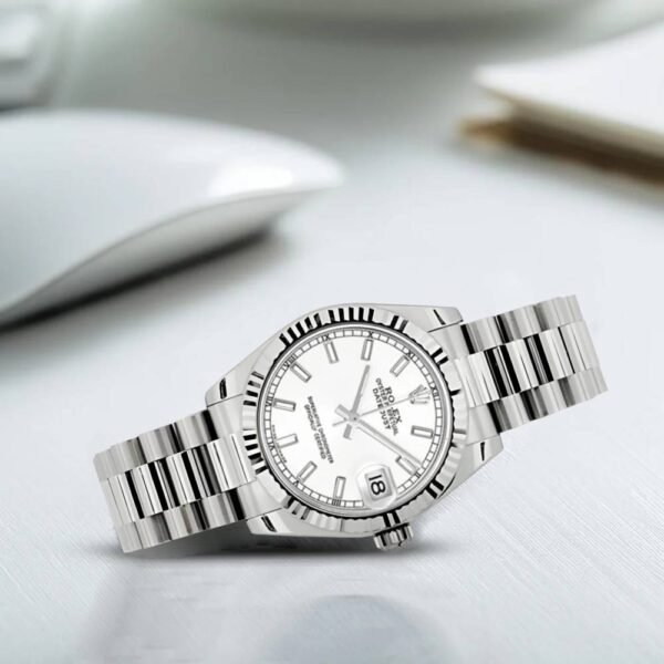 Rolex Datejust 31mm – Ref: 178279 wip – White Dial, 18K White Gold President Bracelet Women’s Watch