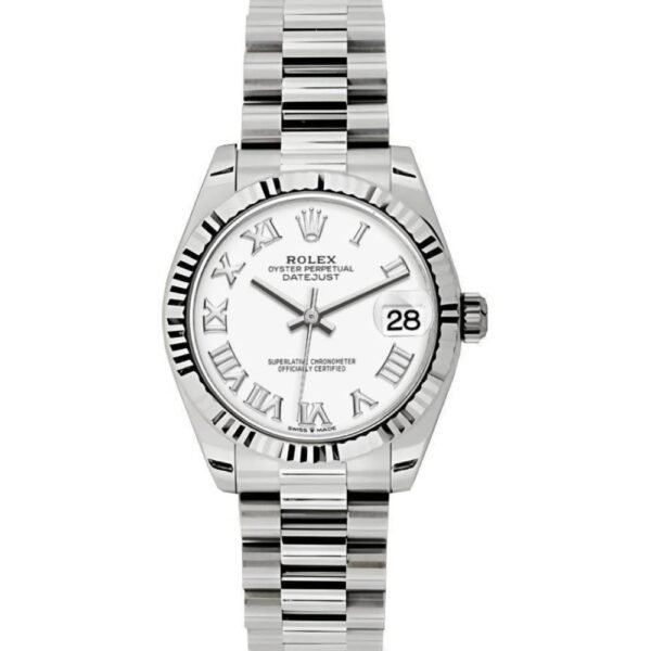 Rolex Datejust 31mm – Ref: 178279 wrp – White Dial, 18K White Gold President Bracelet Women’s Watch