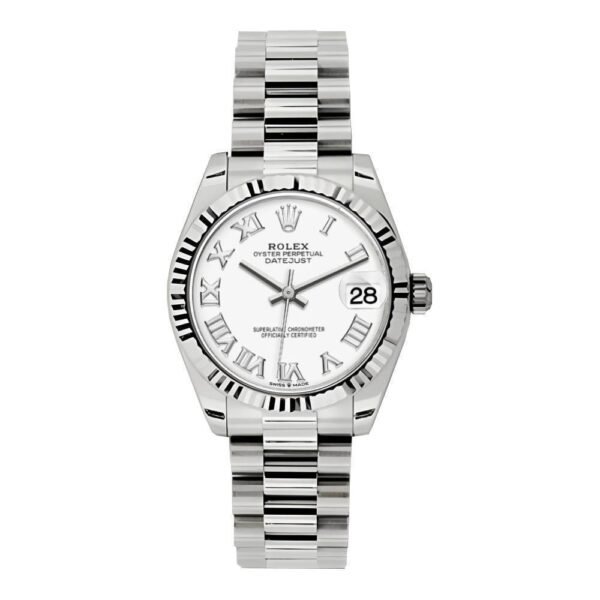 Rolex Datejust 31mm – Ref: 178279 wrp – White Dial, 18K White Gold President Bracelet Women’s Watch