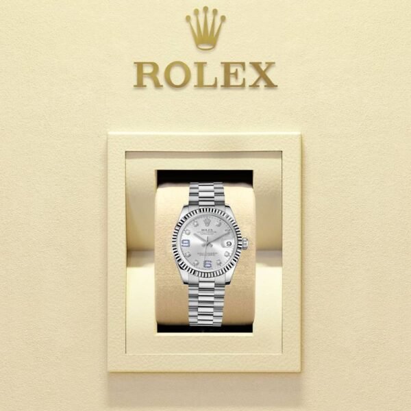 Rolex Datejust 31mm – Ref: 178279d – Silver Dial, 18K White Gold President Bracelet Women’s Watch
