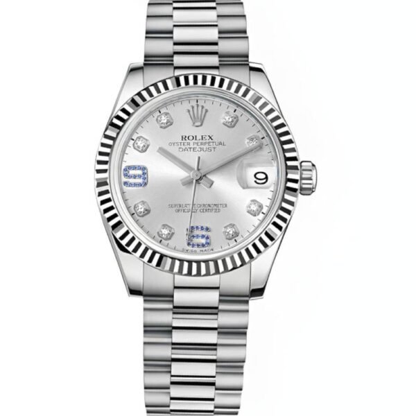 Rolex Datejust 31mm – Ref: 178279d – Silver Dial, 18K White Gold President Bracelet Women’s Watch