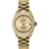 Rolex Datejust 31mm – Ref: 178288 chcap 2 – Champagne Dial & Diamond Bezel, 18K Yellow Gold President Bracelet Women’s Watch