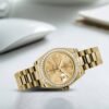 Rolex Datejust 31mm – Ref: 178288 chcap – Champagne Dial & Diamond Bezel, 18K Yellow Gold President Bracelet Women’s Watch
