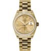Rolex Datejust 31mm – Ref: 178288 chcap – Champagne Dial & Diamond Bezel, 18K Yellow Gold President Bracelet Women’s Watch