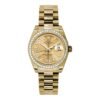 Rolex Datejust 31mm – Ref: 178288 chcap – Champagne Dial & Diamond Bezel, 18K Yellow Gold President Bracelet Women’s Watch